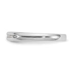 14K White Gold 7-Stone 1/10 carat Round Diamond Complete Channel Band