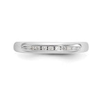 14K White Gold 7-Stone 1/10 carat Round Diamond Complete Channel Band