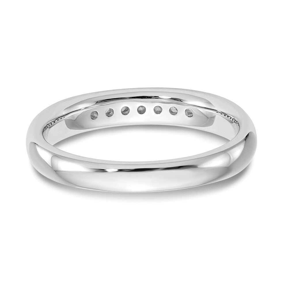 14K White Gold 7-Stone 1/6 carat Round Diamond Complete Channel Band