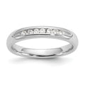 14K White Gold 7-Stone 1/6 carat Round Diamond Complete Channel Band