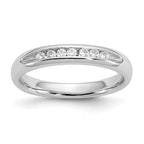 14K White Gold 7-Stone 1/6 carat Round Diamond Complete Channel Band
