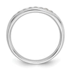 14K White Gold 7-Stone 1/5 carat Round Diamond Complete Channel Band
