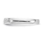 14K White Gold 7-Stone 1/5 carat Round Diamond Complete Channel Band