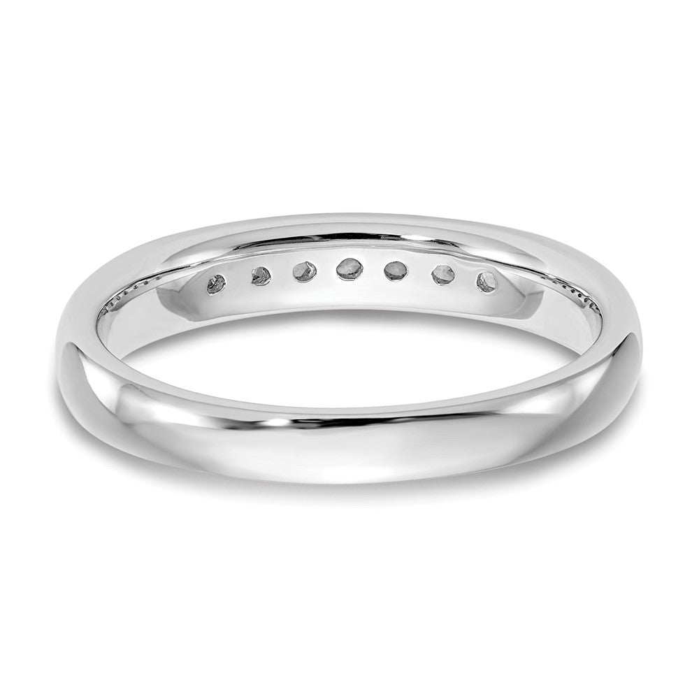 14K White Gold 7-Stone 1/5 carat Round Diamond Complete Channel Band