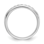 14K White Gold 7-Stone 1/4 carat Round Diamond Complete Channel Band