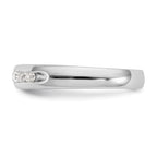 14K White Gold 7-Stone 1/4 carat Round Diamond Complete Channel Band