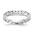 14K White Gold 7-Stone 1/4 carat Round Diamond Complete Channel Band