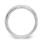 14K White Gold 7-Stone 1/3 carat Round Diamond Complete Channel Band