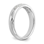 14K White Gold 7-Stone 1/3 carat Round Diamond Complete Channel Band