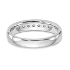14K White Gold 7-Stone 1/3 carat Round Diamond Complete Channel Band