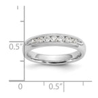 14K White Gold 7-Stone 1/3 carat Round Diamond Complete Channel Band