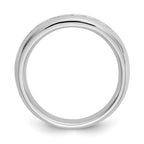 14K White Gold 7-Stone 1/2 carat Round Diamond Complete Channel Band