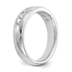 14K White Gold 7-Stone 1/2 carat Round Diamond Complete Channel Band