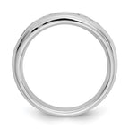 14K White Gold 7-Stone 1/2 carat Round Diamond Complete Channel Band