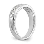 14K White Gold 7-Stone 5/8 carat Round Diamond Complete Channel Band