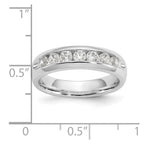 14K White Gold 7-Stone 5/8 carat Round Diamond Complete Channel Band