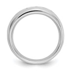 14K White Gold 7-Stone 3/4 carat Round Diamond Complete Channel Band