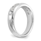 14K White Gold 7-Stone 3/4 carat Round Diamond Complete Channel Band