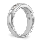 14K White Gold 7-Stone 1 carat Round Diamond Complete Channel Band