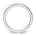 14K White Gold 8-Stone 1/3 carat Round Diamond Complete Channel Band