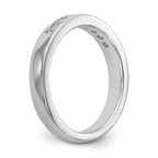 14K White Gold 8-Stone 1/3 carat Round Diamond Complete Channel Band