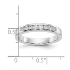 14K White Gold 8-Stone 1/3 carat Round Diamond Complete Channel Band