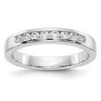 14K White Gold 8-Stone 1/3 carat Round Diamond Complete Channel Band
