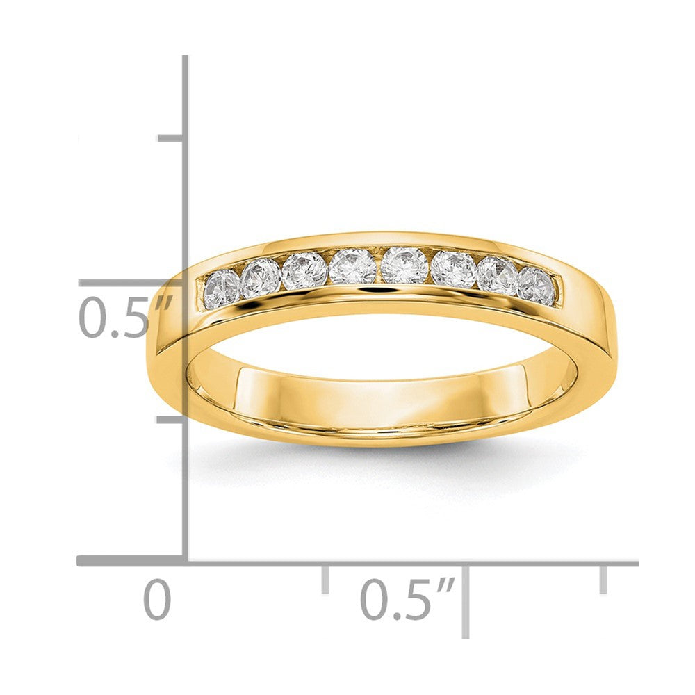 14K Yellow Gold 8-Stone Diamond Channel Band