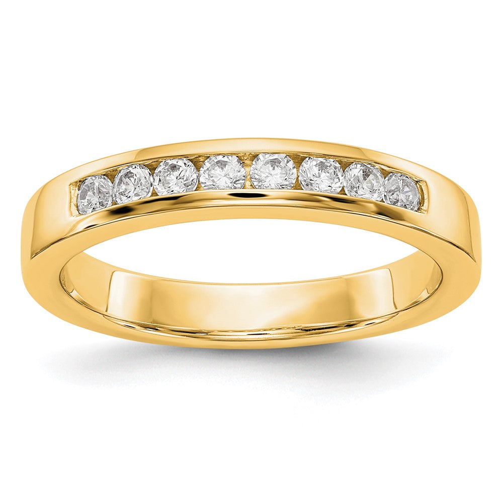 14K Yellow Gold 8-Stone Diamond Channel Band