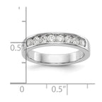 14K White Gold 8-Stone 1/2 carat Round Diamond Complete Channel Band