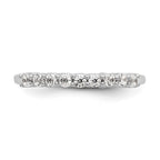 14K White Gold 9-Stone Shared Prong 1/3 carat Complete Round Diamond Band