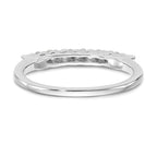14K White Gold 9-Stone Shared Prong 1/3 carat Complete Round Diamond Band