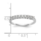 14K White Gold 9-Stone Shared Prong 1/3 carat Complete Round Diamond Band