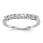 14K White Gold 9-Stone Shared Prong 1/3 carat Complete Round Diamond Band