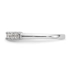 14K White Gold 9-Stone Shared Prong 1/2 carat Complete Round Diamond Band