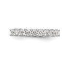 14K White Gold 9-Stone Shared Prong 1/2 carat Complete Round Diamond Band