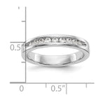 14K White Gold 9-Stone 1/4 carat Round Diamond Complete Channel Band