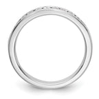 14K White Gold 9-Stone 1/3 carat Round Diamond Complete Channel Band