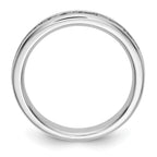 14K White Gold 9-Stone 1/2 carat Round Diamond Complete Channel Band