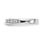 14K White Gold 9-Stone 1/2 carat Round Diamond Complete Channel Band