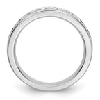 14K White Gold 9-Stone 3/4 carat Round Diamond Complete Channel Band