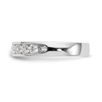 14K White Gold 9-Stone 3/4 carat Round Diamond Complete Channel Band