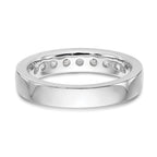 14K White Gold 9-Stone 3/4 carat Round Diamond Complete Channel Band