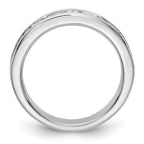14K White Gold 9-Stone 7/8 carat Round Diamond Complete Channel Band