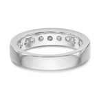 14K White Gold 9-Stone 7/8 carat Round Diamond Complete Channel Band