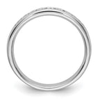 14K White Gold 9-Stone 1/4 carat Round Diamond Complete Channel Band