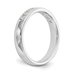14K White Gold 9-Stone 1/4 carat Round Diamond Complete Channel Band