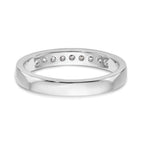 14K White Gold 9-Stone 1/3 carat Round Diamond Complete Channel Band