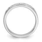 14K White Gold 9-Stone 1/2 carat Round Diamond Complete Channel Band