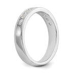 14K White Gold 9-Stone 1/2 carat Round Diamond Complete Channel Band